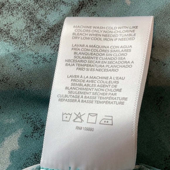 FREE SHIPPING-Melissa McCarthy 2XL Duster Kimono Blue Watercolor Teal Green - Picture 8 of 8